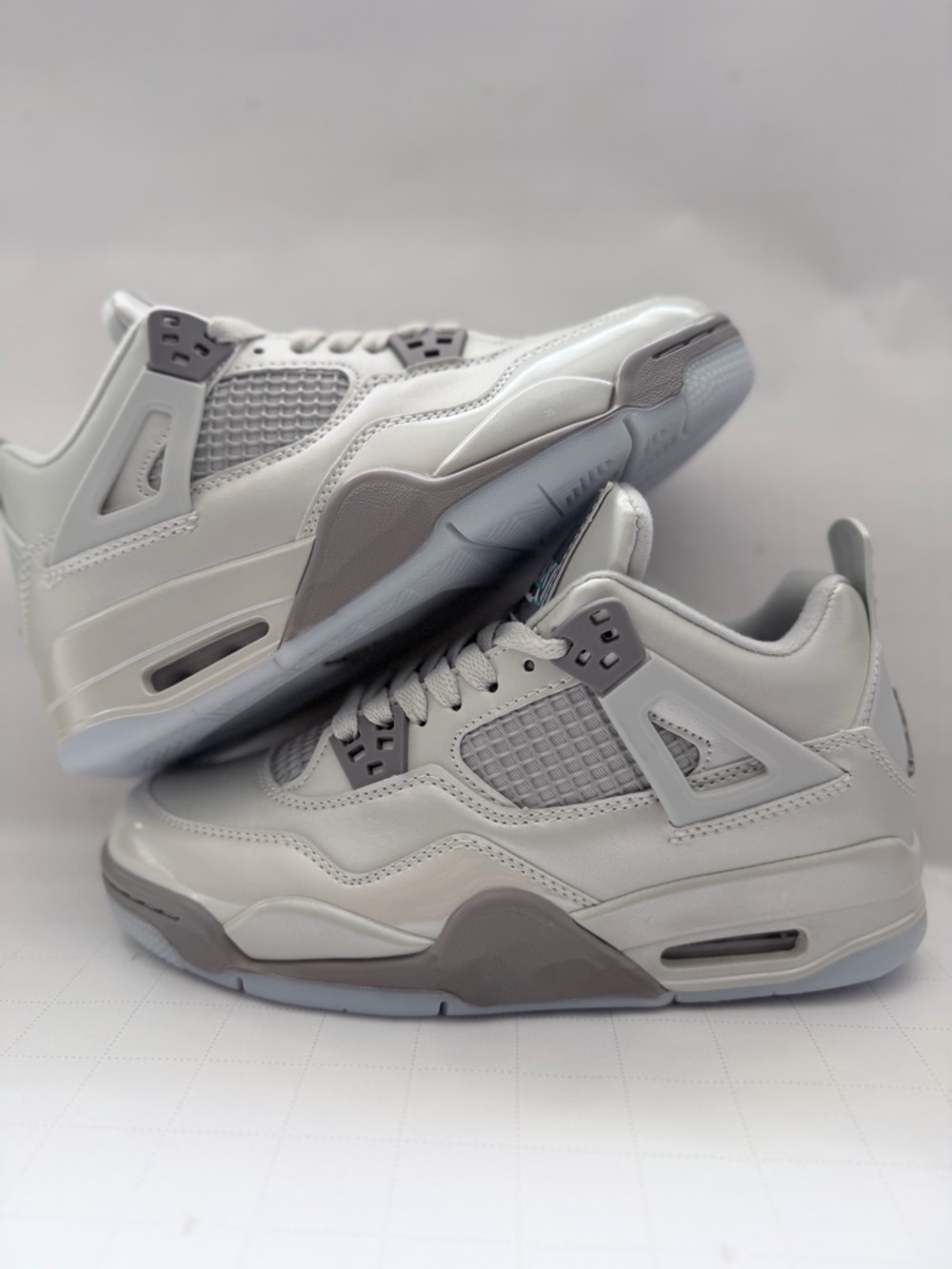 Jordan Men's White and Light Gray Retro Sneakers